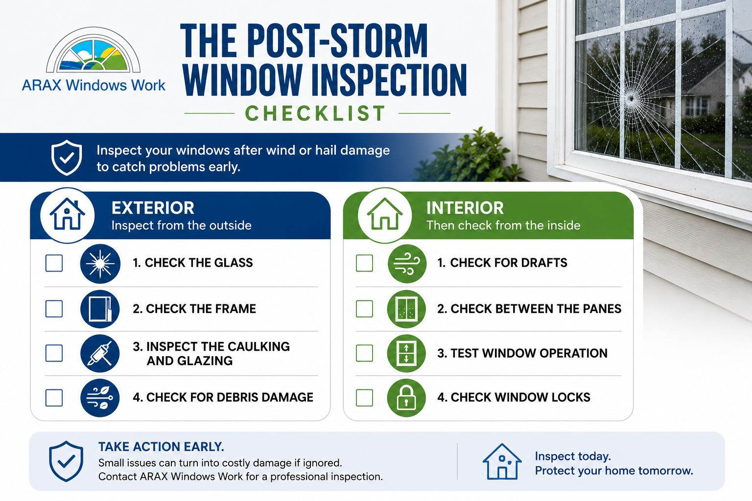 Post-storm window inspection checklist