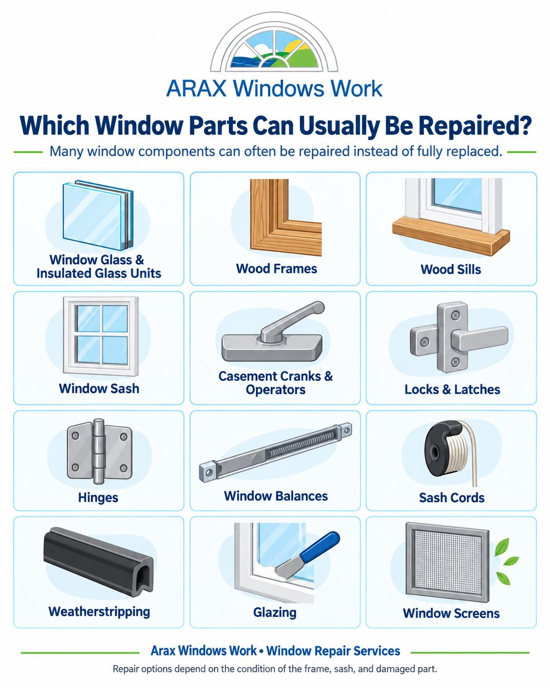 Arax Window Repair Parts Guide Arax Window Repair Parts Guide